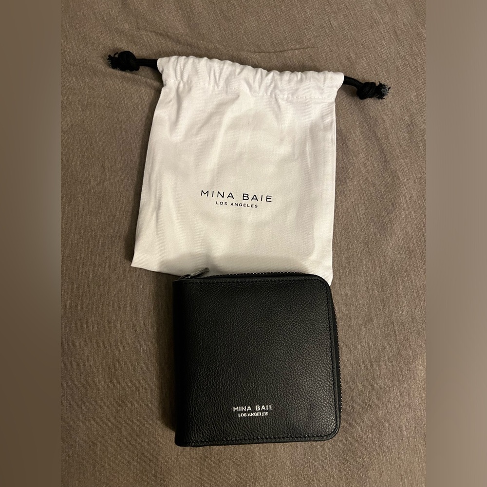 Mina Baie Mina Wallet, black with gunmetal hardware